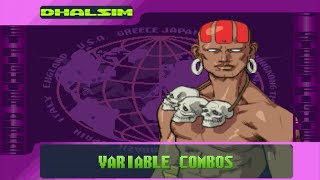 VDhalsim Vism Dhalsim Variable Combos VCs  Street Fighter Alpha 3 SFA3 UpperMax [upl. by Bertelli]