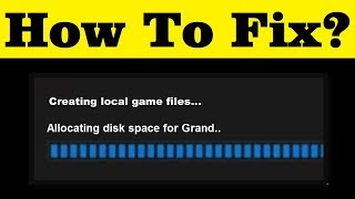 How To Fix Allocating Disk Space On The Steam Stuck  Windows 1087 [upl. by Novaelc]