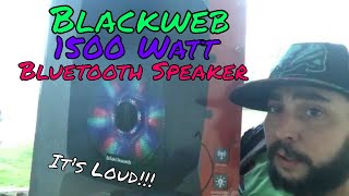 Blackweb 1500 Watt BlueTooth Speaker Review [upl. by Odlopoel799]