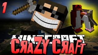 Minecraft CRAZY CRAFT 1  WTF IS THIS Minecraft Mod Survival [upl. by Lebanna807]