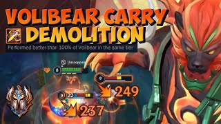 WILD RIFT VOLIBEAR JUNGLE  DEMOLITION 100 CARRY [upl. by Merkle]