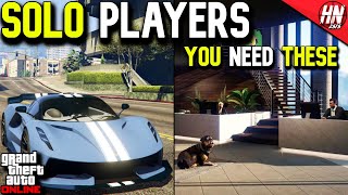 10 Things Every SOLO Player NEEDS In GTA Online [upl. by Yelrebmyk]