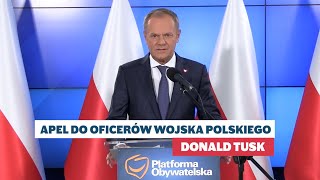 Donald Tusk Apel do oficerów Wojska Polskiego 10102023 [upl. by Houlberg]