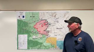 August 8 2023 Lowline Fire Morning Brief Operations Section Chief Rob Powell Gunnison Colorado [upl. by Babara652]