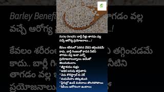 Barley Benefits  బార్లీని ఎలా వాడితే ఆరోగ్యానికి మంచిది వీటిలో ఉండే పోషకాలేంటిTheWellnessWayW [upl. by Roper774]