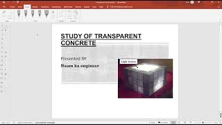 Civil Engineering Project Topics transparent concrete civilengineering project concrete [upl. by Tserof327]