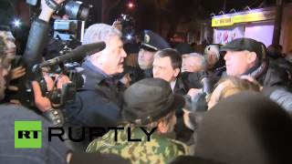 eng subs quotGet out of Crimeaquot  Poroshenko was booed by Crimean residents 28022014 [upl. by Hanaj773]