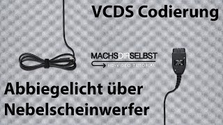 Golf VI Abbiegelicht über Nebelscheinwerfer aktivieren mit VCDS Tutorial HD [upl. by Einahteb]