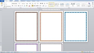 How to Make Different Page Border in Microsoft Office Word Tutorial [upl. by Heyra]