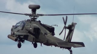 Apache Helicopter Landing At Dunsfold Aerodrome Surrey Top Gear test track 1080p HD [upl. by Salba399]