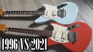 Fender JagStang 1996 VS 2021 Original and Reissue Comparison NIRVANA RIFFS MIJ VS MIM [upl. by Atirehc]