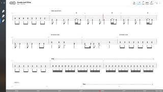 Skillet  Awake amp Alive BASS TAB PLAY ALONG [upl. by Niai]