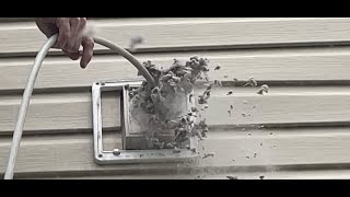 ATTENTION EVERYONE YOU Cleaning a Dryer Vent almetaldryervent satisfying oddlysatisfying [upl. by Millisent151]