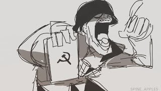 Soldier finds out that heavy is a Communist animated sorta [upl. by Sokil]