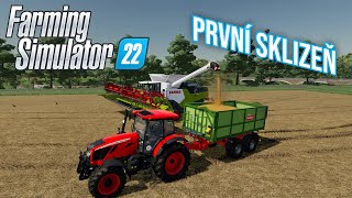 PRVNÍ SKLIZEŇ  Farming Simulator 22 01 [upl. by Ecnatsnoc]