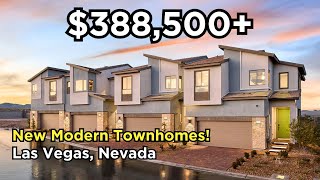 New Modern Las Vegas Townhomes For Sale in Gated Community w Pool [upl. by Staci]