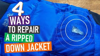 Four ways to repair a ripped down jacket  trailside to invisible fix [upl. by Aret]