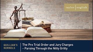 Litigation Fundamentals  PreTrial Order and Jury Charges [upl. by Erlinna]