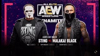 AEW Fight Forever  Sting vs Malakai Black [upl. by Eelarual]