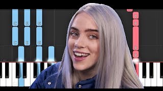 Billie Eilish  Bored Piano Tutorial [upl. by Adlih]