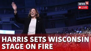 Kamala Harris Wisconsin Visit in Madison LIVE  Kamala Harris News LIVE  US Elections 2024  N18G [upl. by Andre]