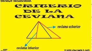 TRAZO DE LA CEVIANA  GEOMETRÍA TRAZOS AUXILIARES 1ER CRITERIO DE CONSTRUCCIÓN EN TRIÁNGULOS [upl. by Weisbrodt]