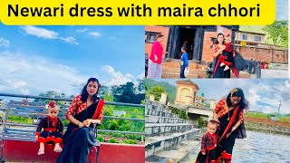 Newari dress  Maira chhori  Kathmandu Tokha  Newvlog  Anitavlog [upl. by Ylhsa]