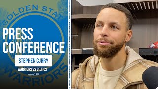 Stephen Curry Calls Celtics BEST Team in NBA  Warriors Postgame Interview [upl. by Bailar]