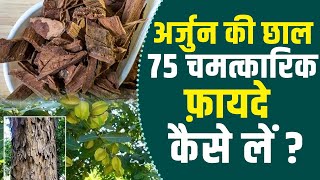 अर्जुन की छाल के 75 चमत्कारिक फ़ायदे  Arjuna Bark Benefits  Sadhna Health [upl. by Sreip677]