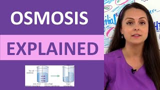 Osmosis Explained Solutes and Osmolarity  What is Osmosis Nursing School Review NCLEX [upl. by Dreeda251]