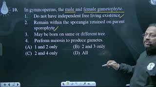 In gymnosperms the male and female gametophyte Do not have independent free living existence [upl. by Godwin]