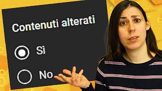 AI nei tuoi video Oggi devi autodichiararlo [upl. by Enihpad899]