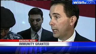 Walker Aide Granted Immunity In Investigation [upl. by Htiekel]