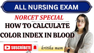 How to calculate color index in blood [upl. by Angadresma]