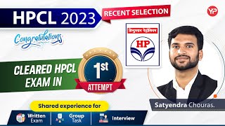 Cleared HPCL exam in 1st attempt  Satyendra Experience sharing HPCL 2023 selection without GATE [upl. by Setiram]