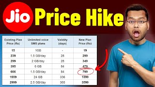 Jio Price Hike  Jio 5G Unlimited Data Plan from 3rd July 2024  Jio New Recharge Plan 3 July 2024 [upl. by Alicsirp]