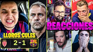 LAS MEJORES REACCIONES Y LLOROS CULES A LA DERROTA 21 FRENTE AL MONACO 😂 JOTA HUNDIDO Y GERSON LOCO [upl. by Cacka133]