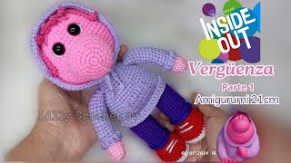 VERGÜENZA 🩷 intensamente 2 amigurumi 21cm tutorial paso a paso [upl. by Cull]