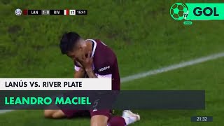 Leandro Maciel 10 Lanús vs River Plate  Fecha 7  Superliga Argentina 20182019 [upl. by Eidnew]