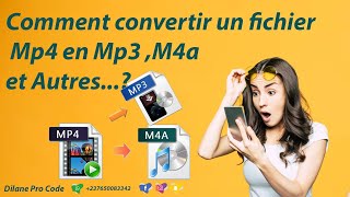 Comment convertir un fichier mp4 en fichier mp3 et autres [upl. by Milissent]