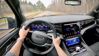 2022 Jeep Grand Wagoneer Obsidian  POV Review [upl. by Kenlay]