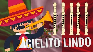 Cielito lindo en Flauta Dulce con NOTAS EXPLICADAS ►Canciones Faciles para Principiantes [upl. by Sirred]