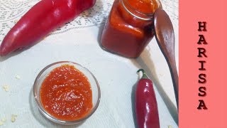 Harissa sauce  Hot Chili Pepper Paste recipe  Recette de Harissa ou Hrissa  هريسة [upl. by Anyel]