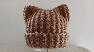 teje fácil y rápido Gorro a crochet patrón a crochet tutorial completo [upl. by Gellman67]