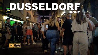 🇩🇪 DÜSSELDORF Night life in the Vibrant Germany 4k 60fps [upl. by Fadiman]