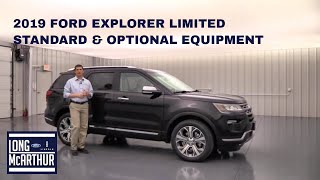 2019 FORD EXPLORER LIMITED STANDARD AND OPTIONAL EQUIPMENT [upl. by Savihc]