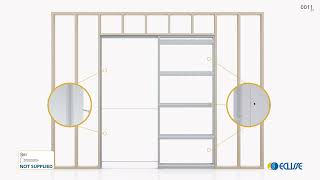 How to assemble a pocket door frame kit  ECLISSE 2x4 frame  US standard [upl. by Clarkson]