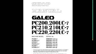 Komatsu PC2207 PC220LC7 Excavator Service Manual [upl. by Solakcin]