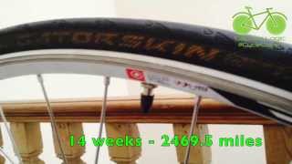 End of Use review Continental Gatorskin 700C x25mm Rear Wheel tyre [upl. by Bonni]