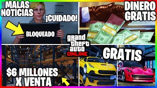 NUEVA ACTUALIZACION MALAS NOTICIAS INICIAN BLOQUEOS DOBLE en CAJAS amp DINERO GRATIS GTA Online [upl. by Pete]